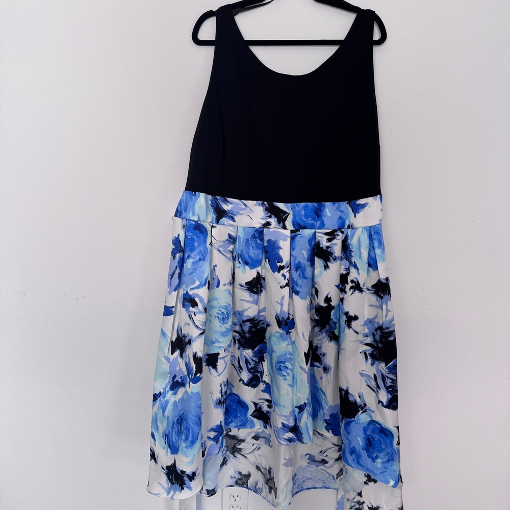 SLNY Womens Plus Size 24W Floral High-Low Fit and Flare Formal Dress Easter Prom